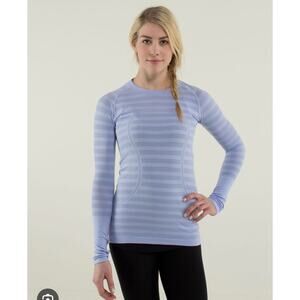 Lululemon Run: Swiftly Tech Long Sleeve Heathered Lavender Women’s 6 Retail $68